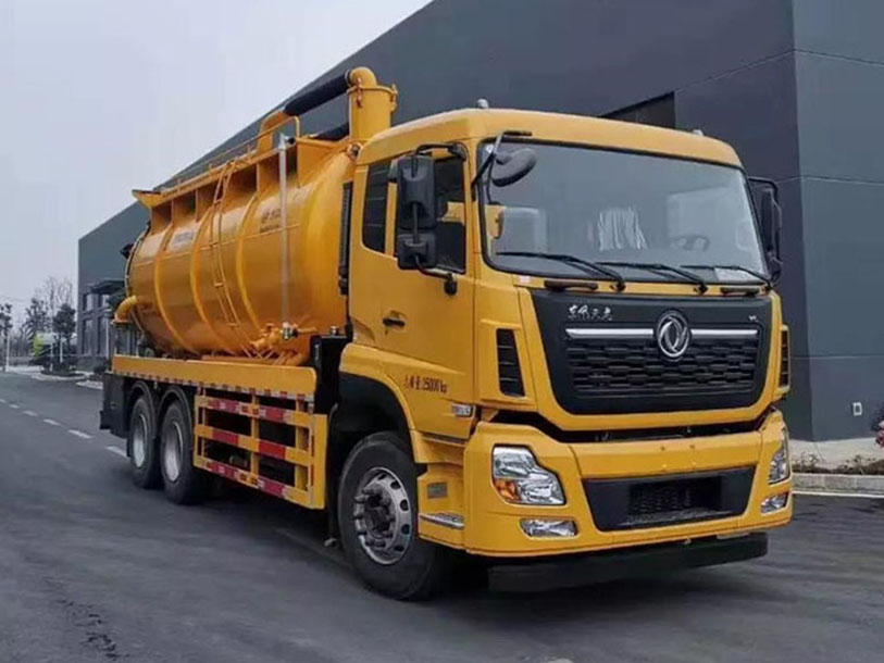 國六東風天龍后八輪22方清洗吸污車圖片